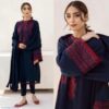 3 Pcs Women's Unstitched Khaddar Embroidered Suit