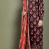 Stylish Maroon Khaddar Printed Suit with Dupatta