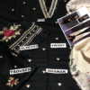 3 Pcs Women's Unstitched Dhanak Embroidered Suit