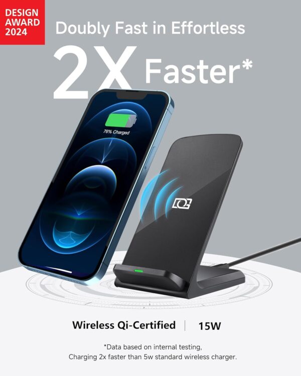 Wireless Phone Charger for iPhone & Android